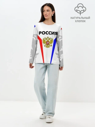Лонгслив женский. Хлопок / РОССИЯ