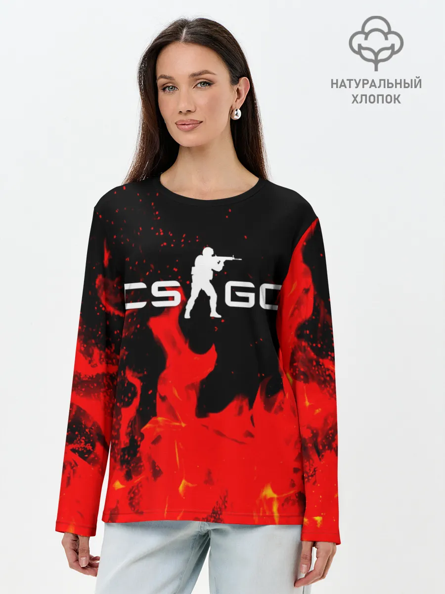 Лонгслив женский. Хлопок / CS:GO