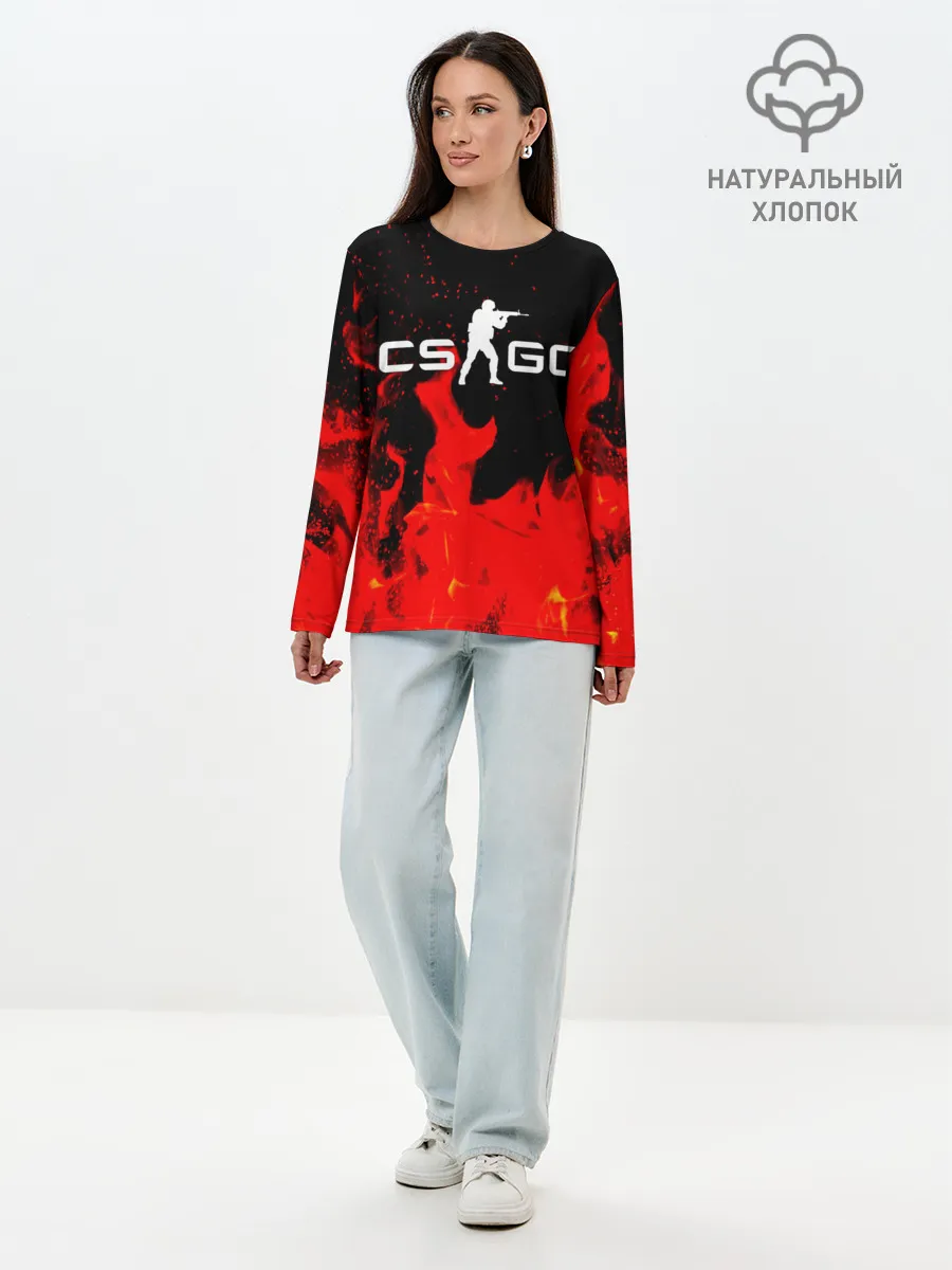 Лонгслив женский. Хлопок / CS:GO