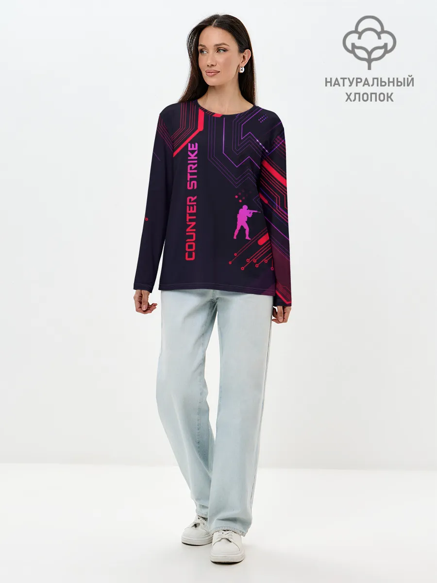Лонгслив женский. Хлопок / CS:GO