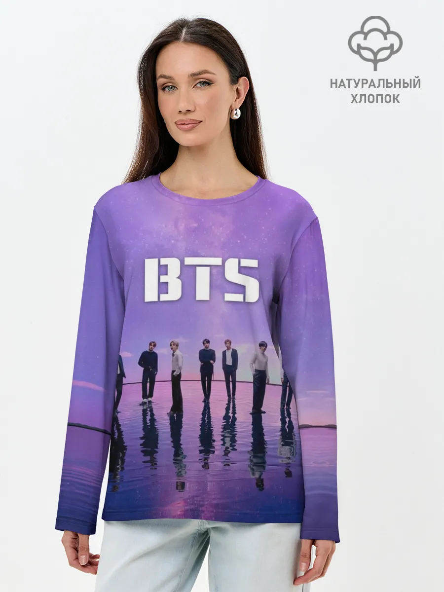 Лонгслив женский. Хлопок / BTS