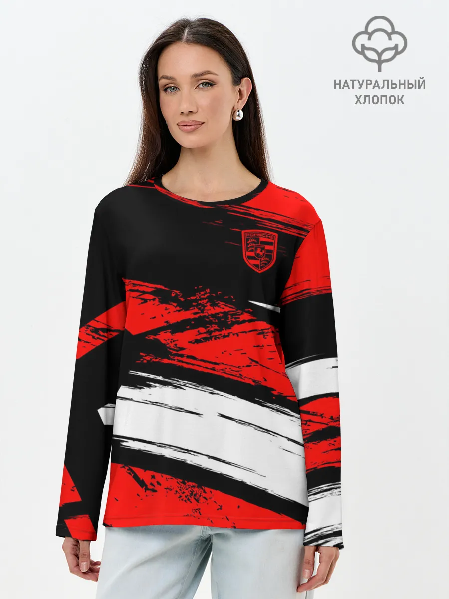 Лонгслив женский. Хлопок / Porsche