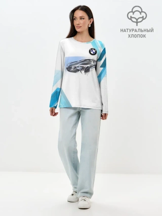 Лонгслив женский. Хлопок / BMW