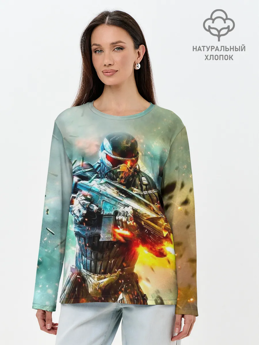 Лонгслив женский. Хлопок / CRYSIS