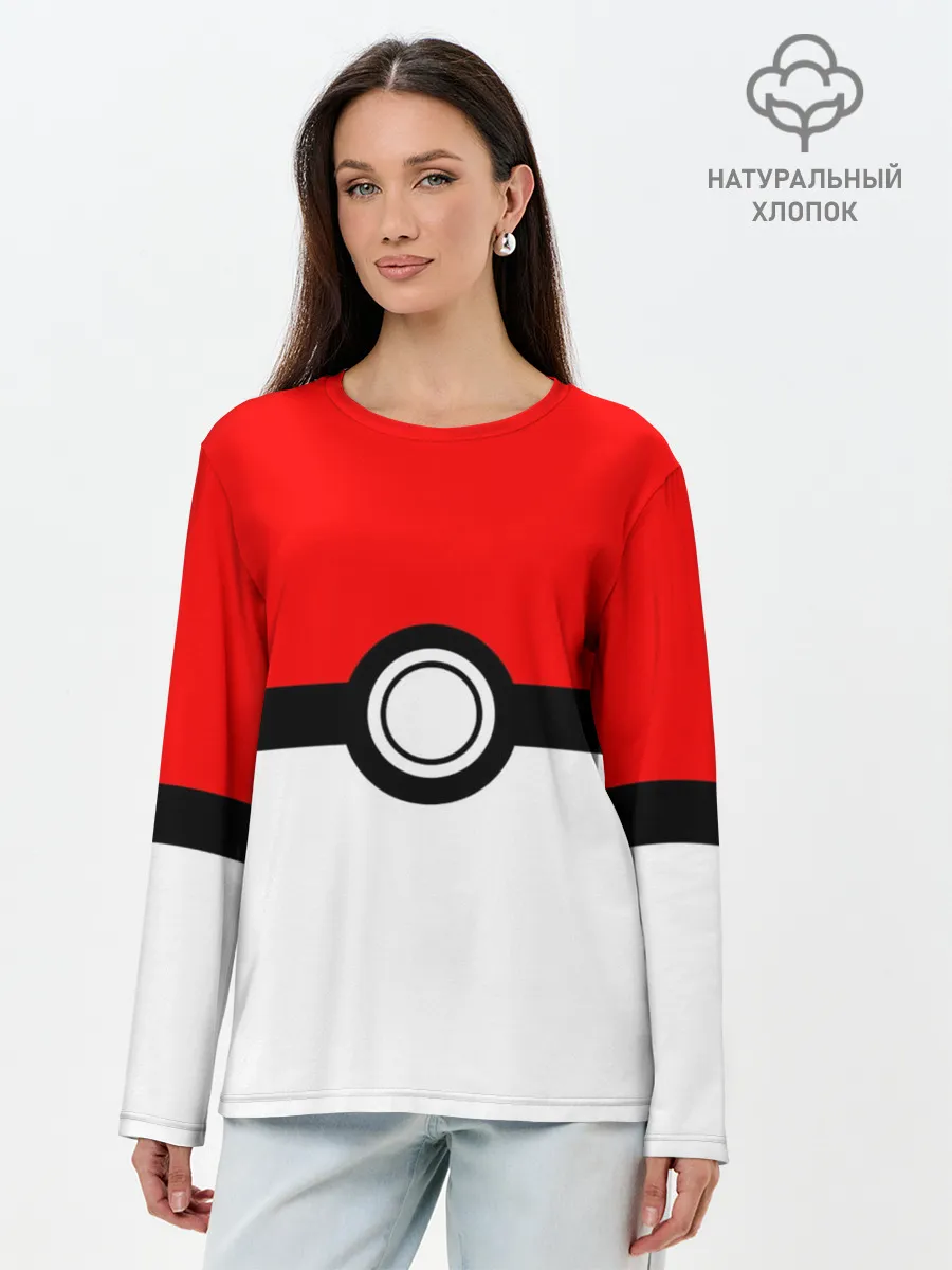 Лонгслив женский. Хлопок / Покебол
