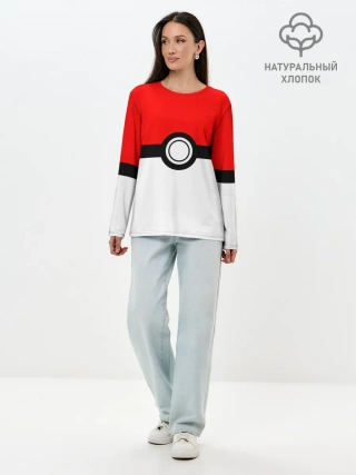Лонгслив женский. Хлопок / Покебол