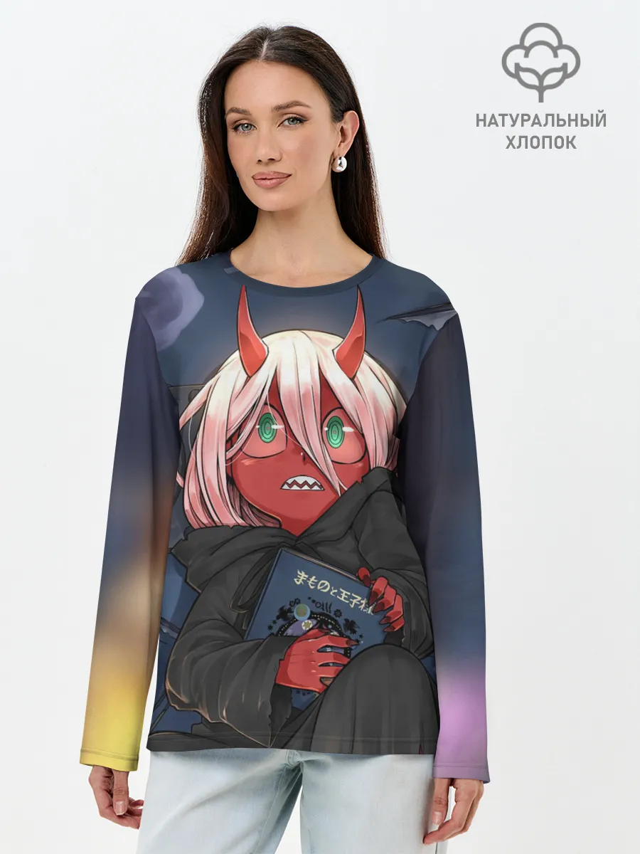 Лонгслив женский. Хлопок / ноль два боится