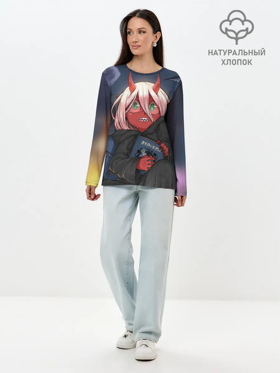 Лонгслив женский. Хлопок / ноль два боится