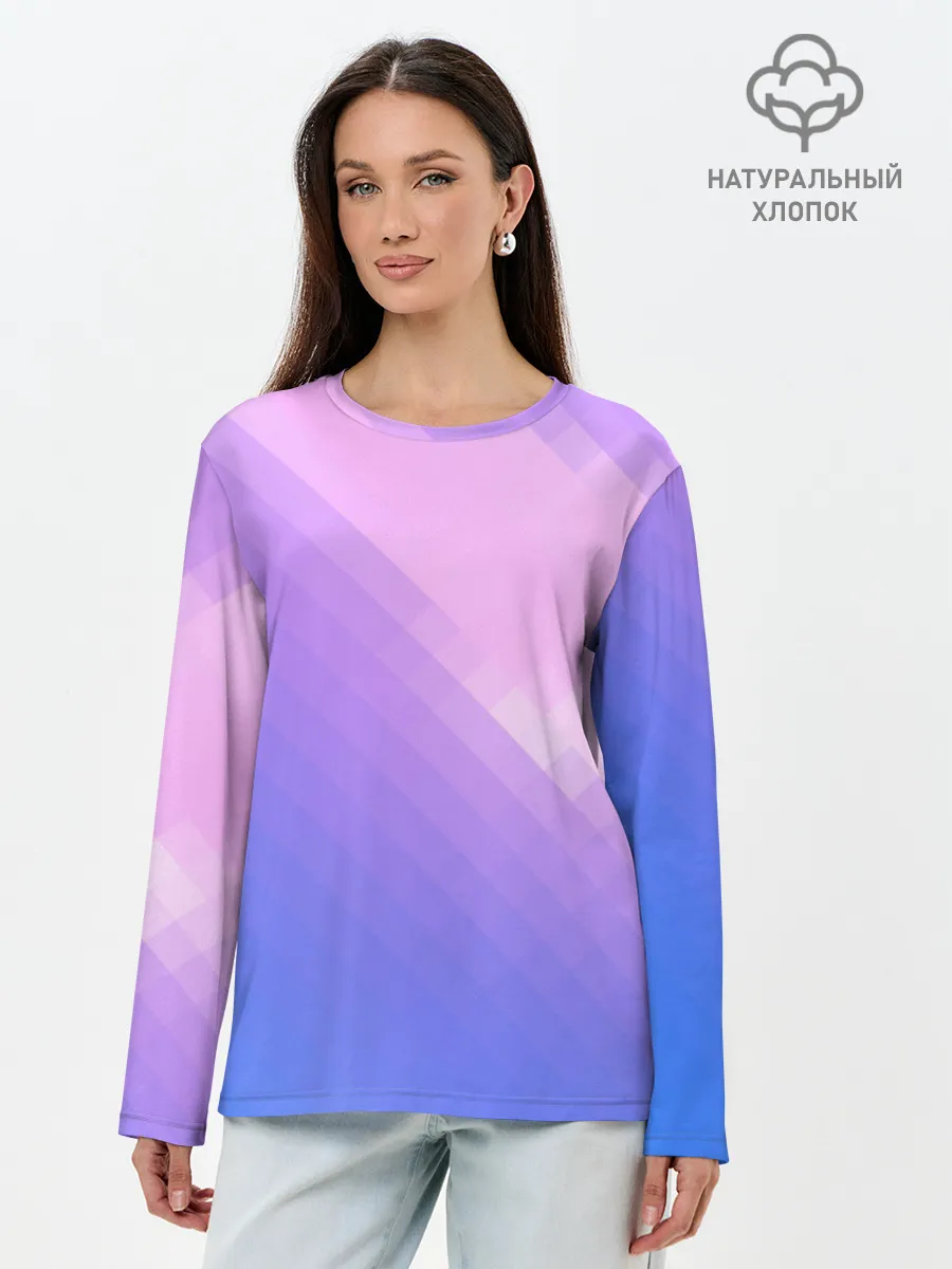 Лонгслив женский. Хлопок / Пикси