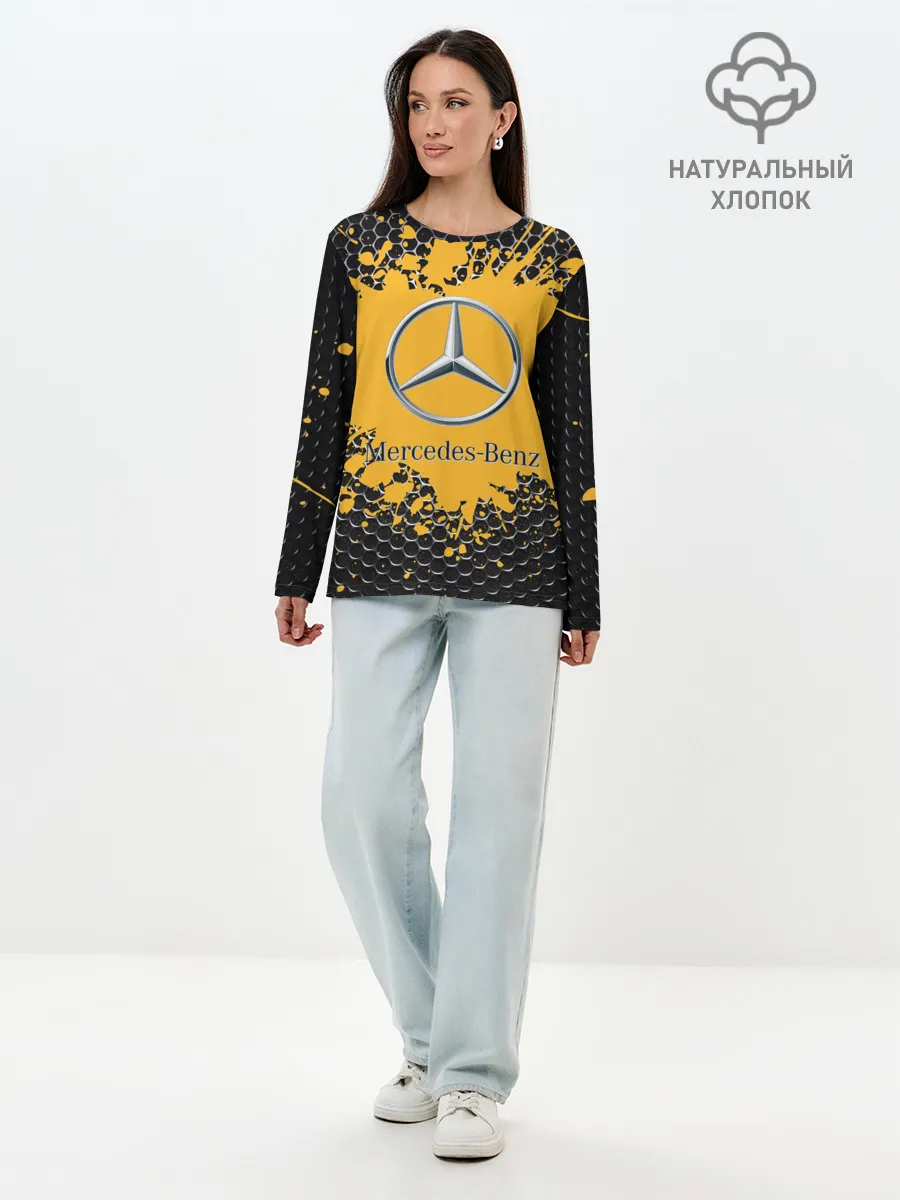 Лонгслив женский. Хлопок / mercedes