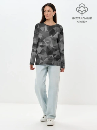 Лонгслив женский. Хлопок / СОВРЕМЕННЫЙ КАМУФЛЯЖ
