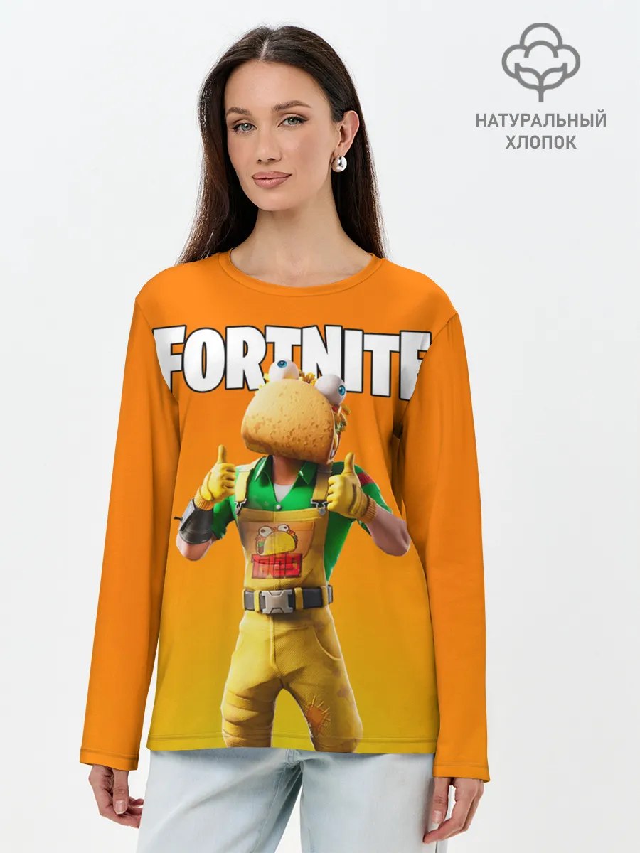 Лонгслив женский. Хлопок / Fortnite [007]