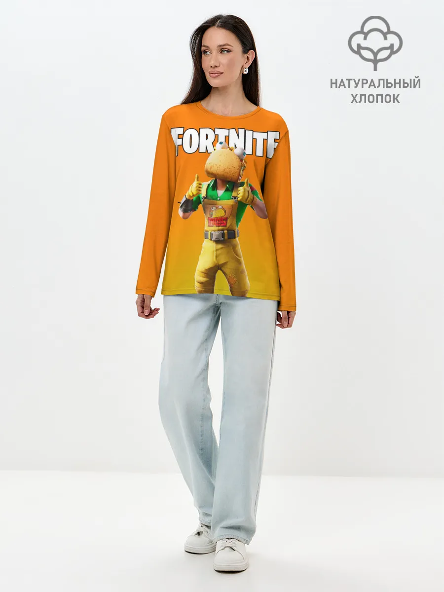 Лонгслив женский. Хлопок / Fortnite [007]