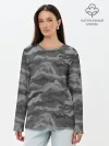 Лонгслив женский. Хлопок / КАМУФЛЯЖ GREY