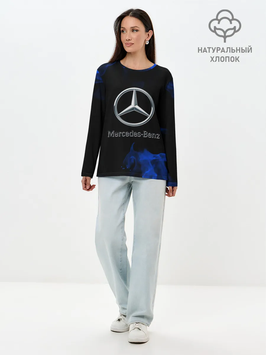Лонгслив женский. Хлопок / mercedes