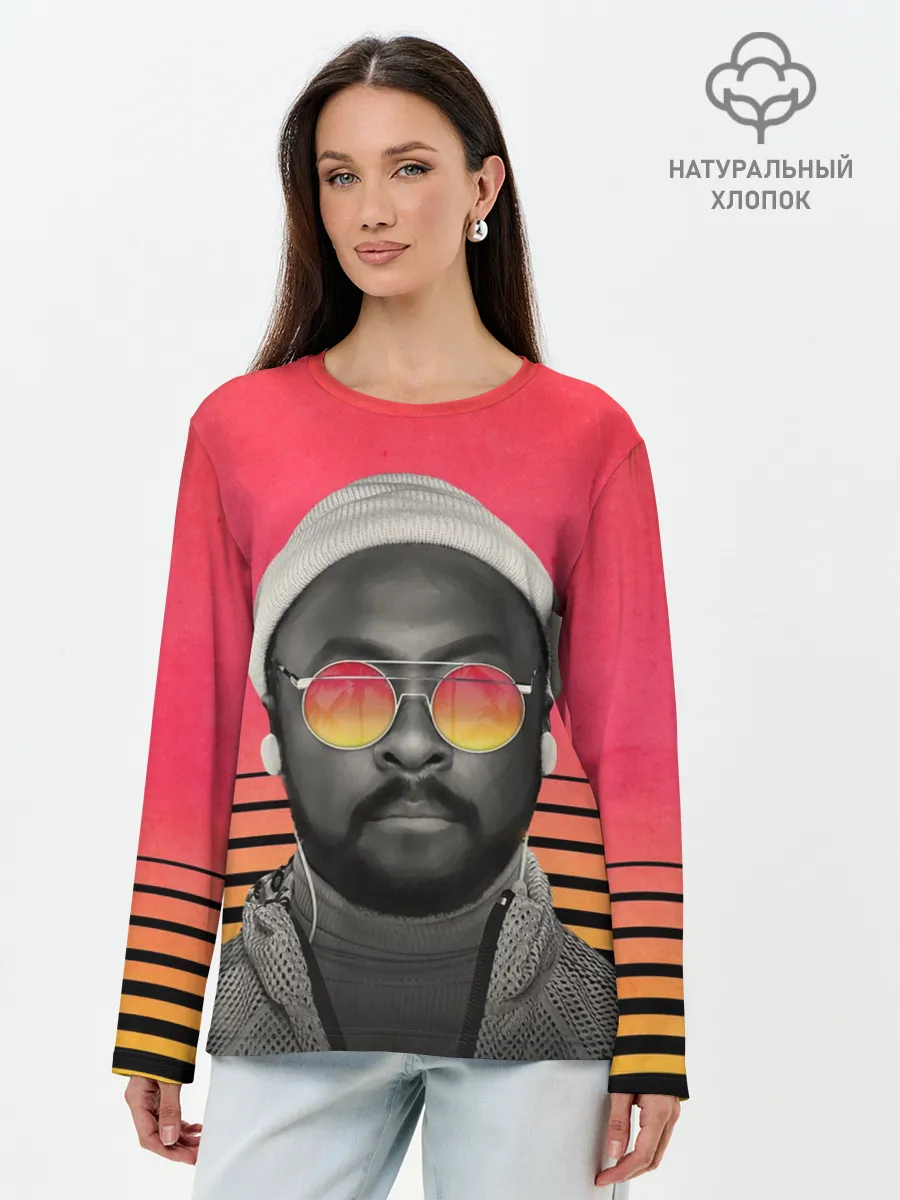 Лонгслив женский. Хлопок / Will.I.Am