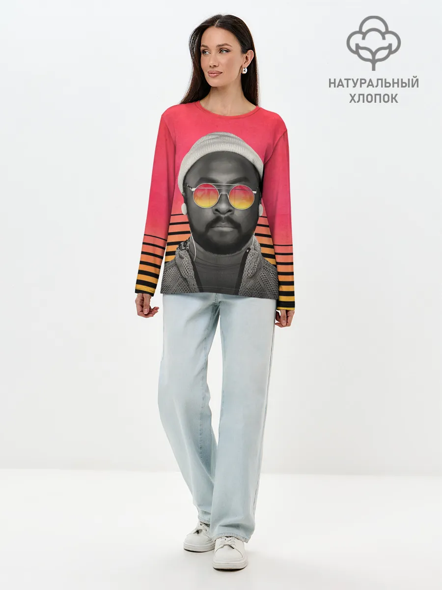 Лонгслив женский. Хлопок / Will.I.Am