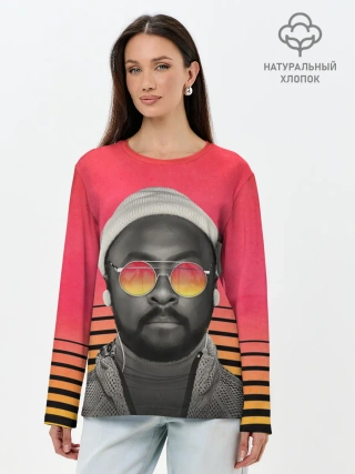 Лонгслив женский. Хлопок / Will.I.Am