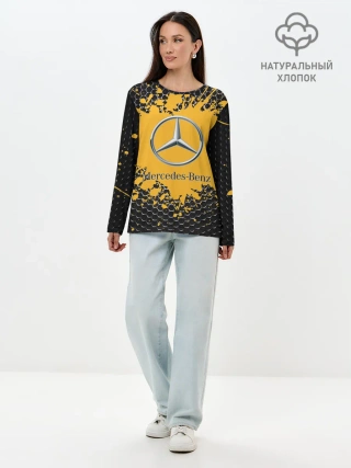 Лонгслив женский. Хлопок / mercedes