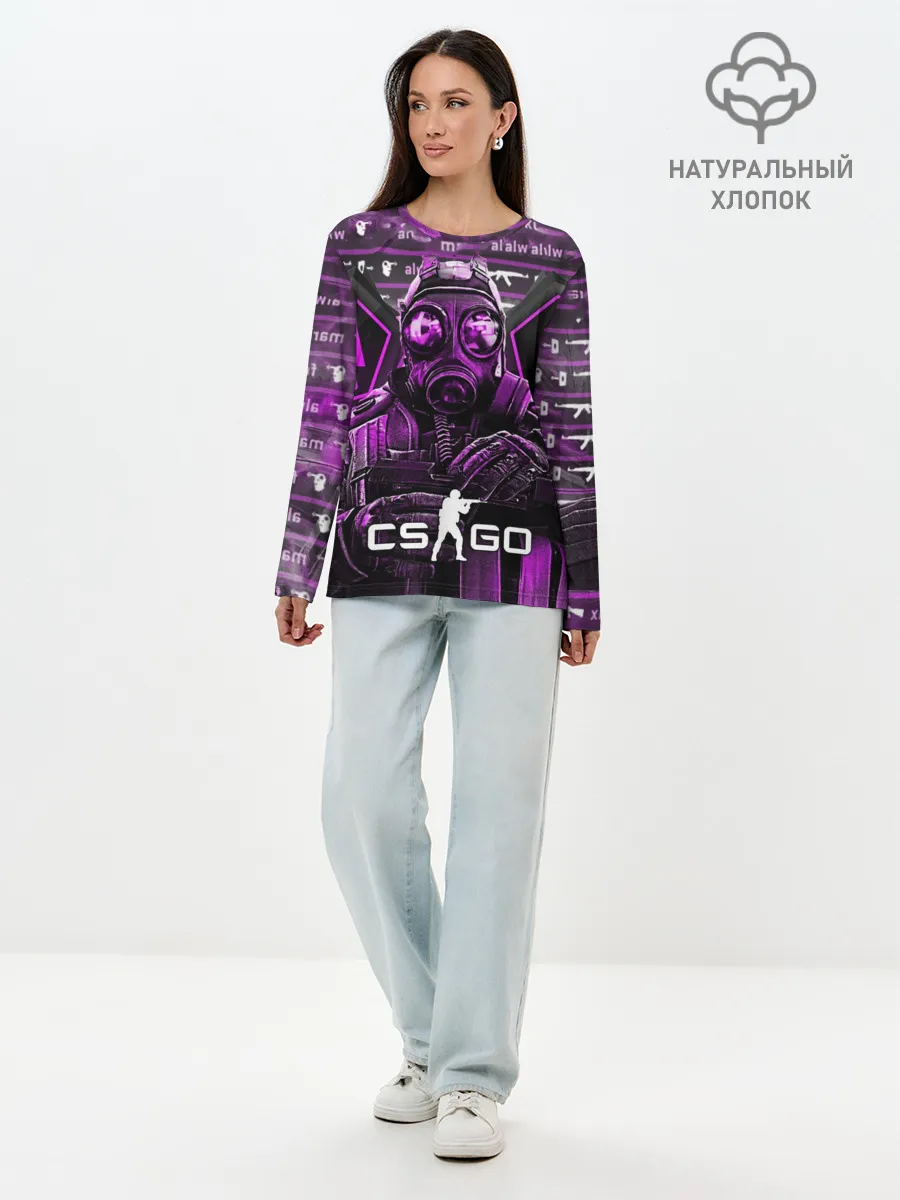 Лонгслив женский. Хлопок / CS:GO