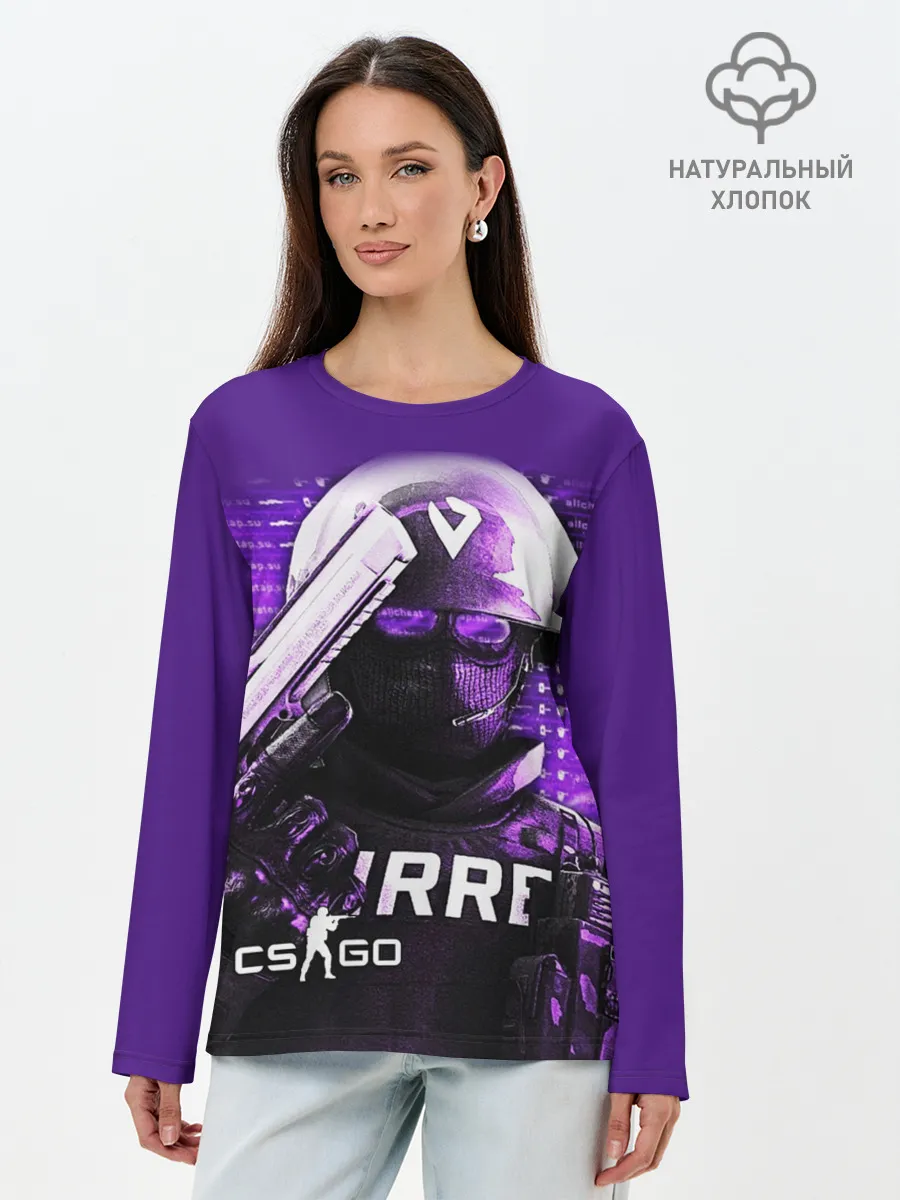 Лонгслив женский. Хлопок / CS:GO
