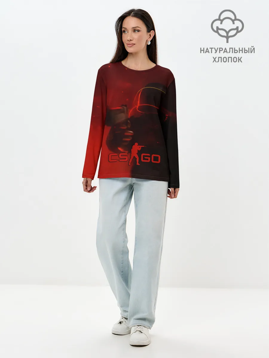 Лонгслив женский. Хлопок / CS:GO
