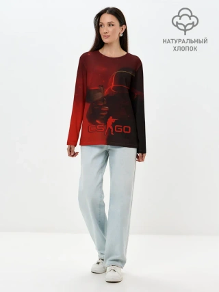 Лонгслив женский. Хлопок / CS:GO