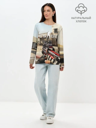 Лонгслив женский. Хлопок / CS:GO - The Aggressor | Aгрессор