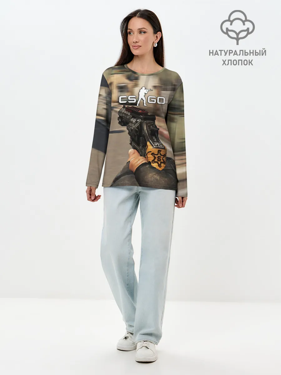 Лонгслив женский. Хлопок / CS:GO