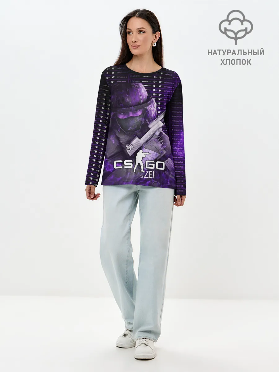 Лонгслив женский. Хлопок / CS:GO