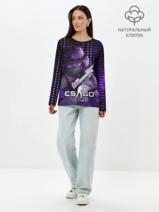 Лонгслив женский. Хлопок / CS:GO