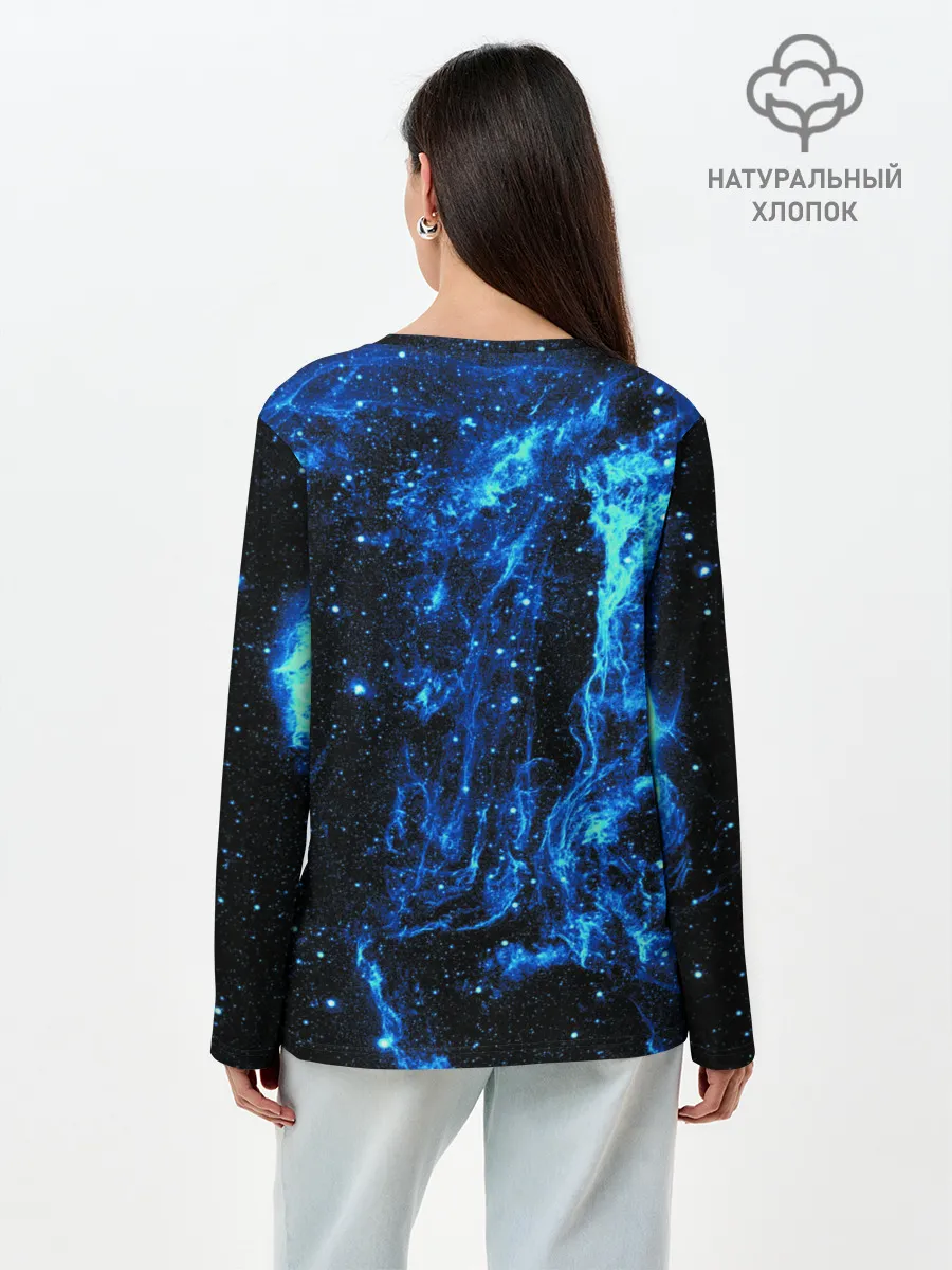 Лонгслив женский. Хлопок / Туманность Вуаль