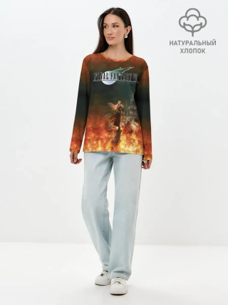 Лонгслив женский. Хлопок / Final Fantasy VII Remake