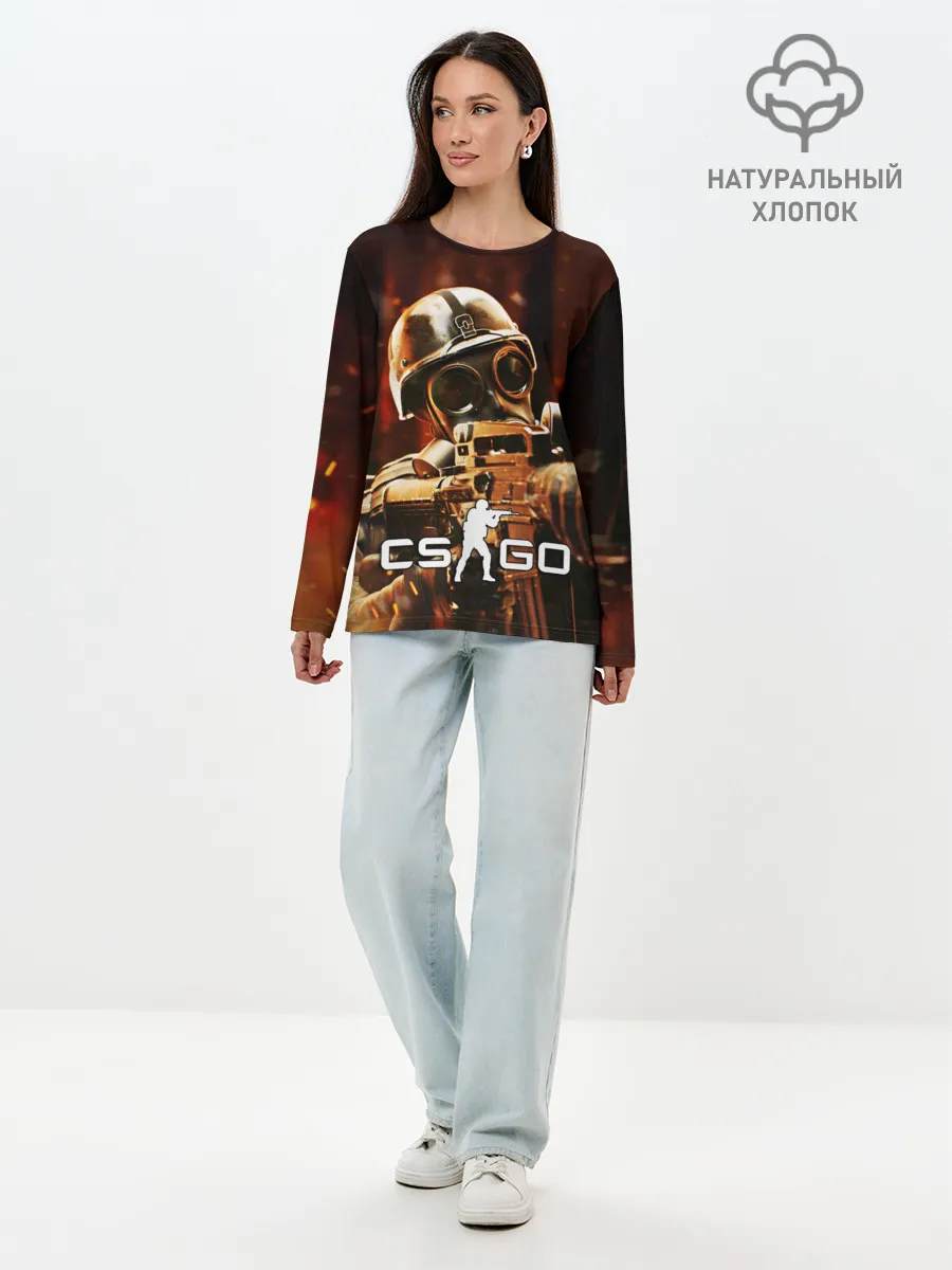 Лонгслив женский. Хлопок / CS:GO