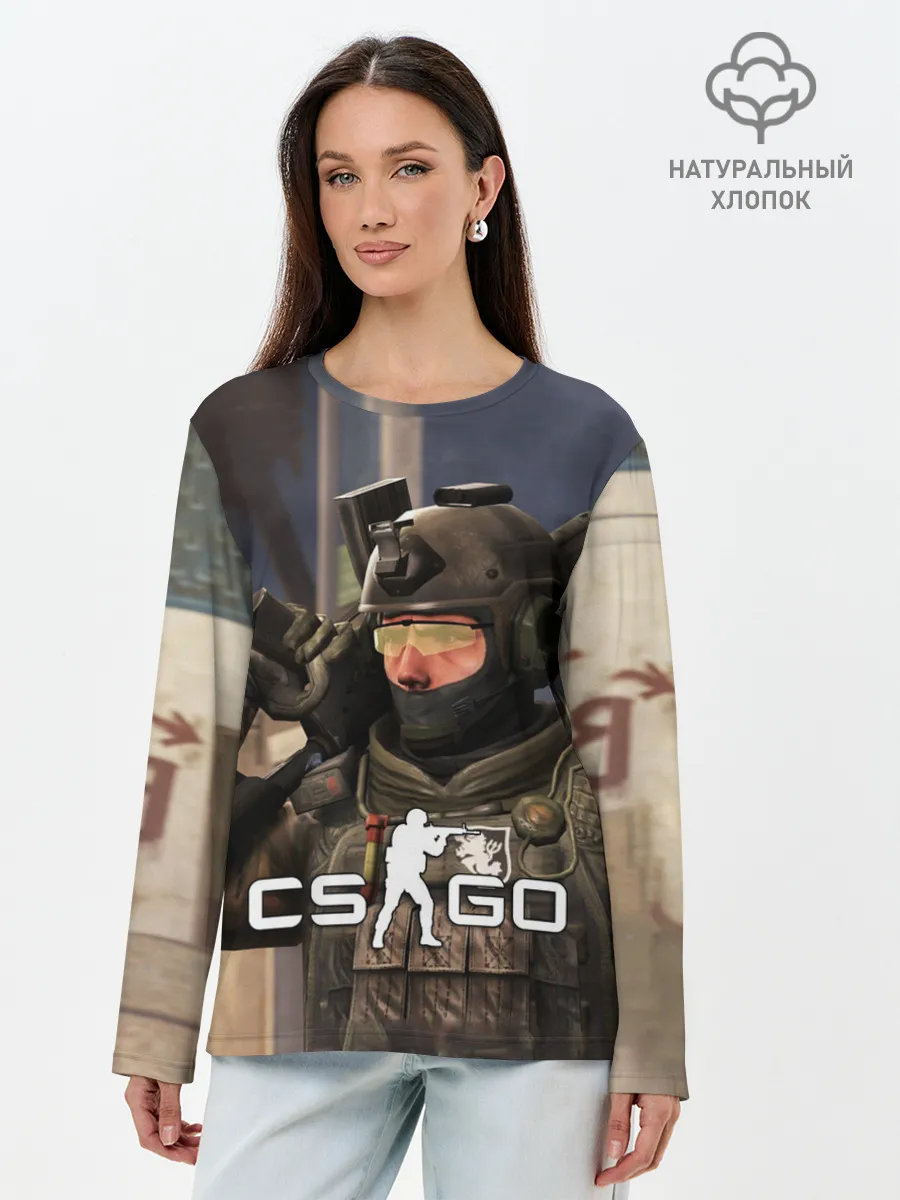 Лонгслив женский. Хлопок / CS:GO
