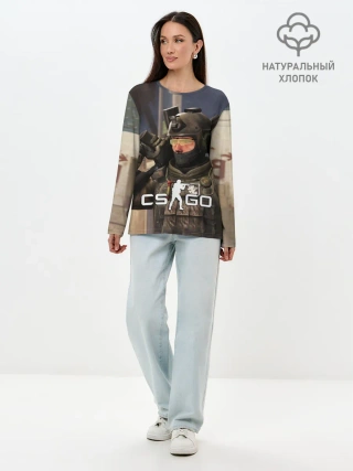 Лонгслив женский. Хлопок / CS:GO