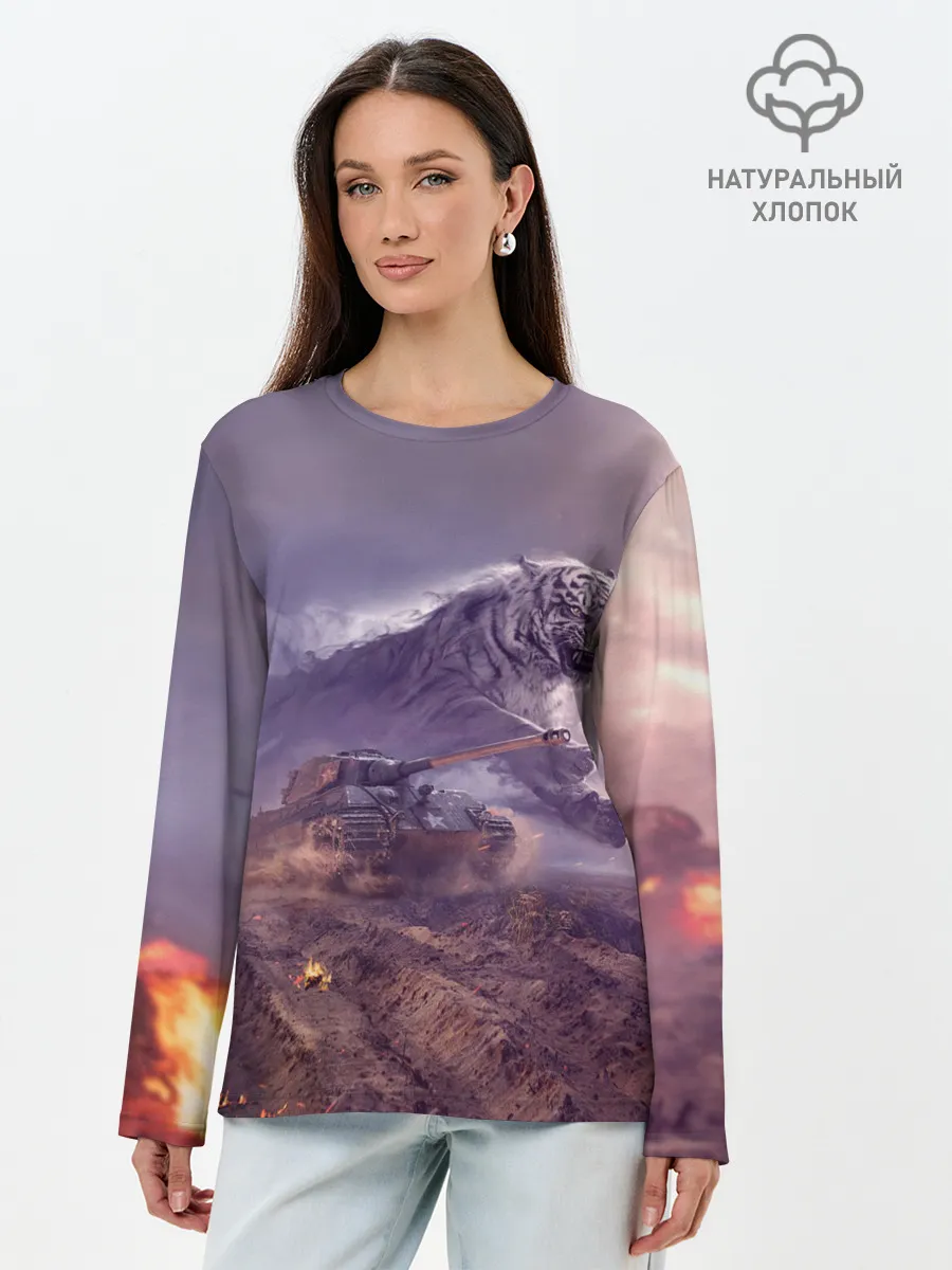 Лонгслив женский. Хлопок / Танк