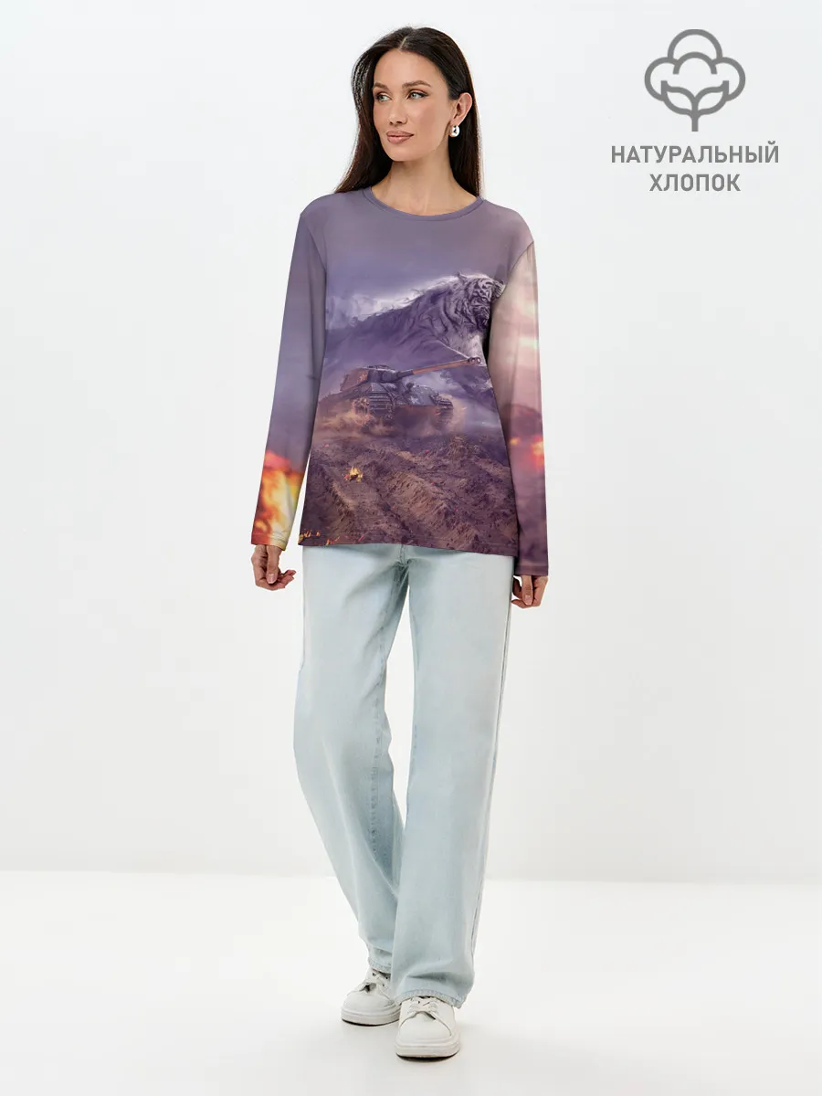 Лонгслив женский. Хлопок / Танк