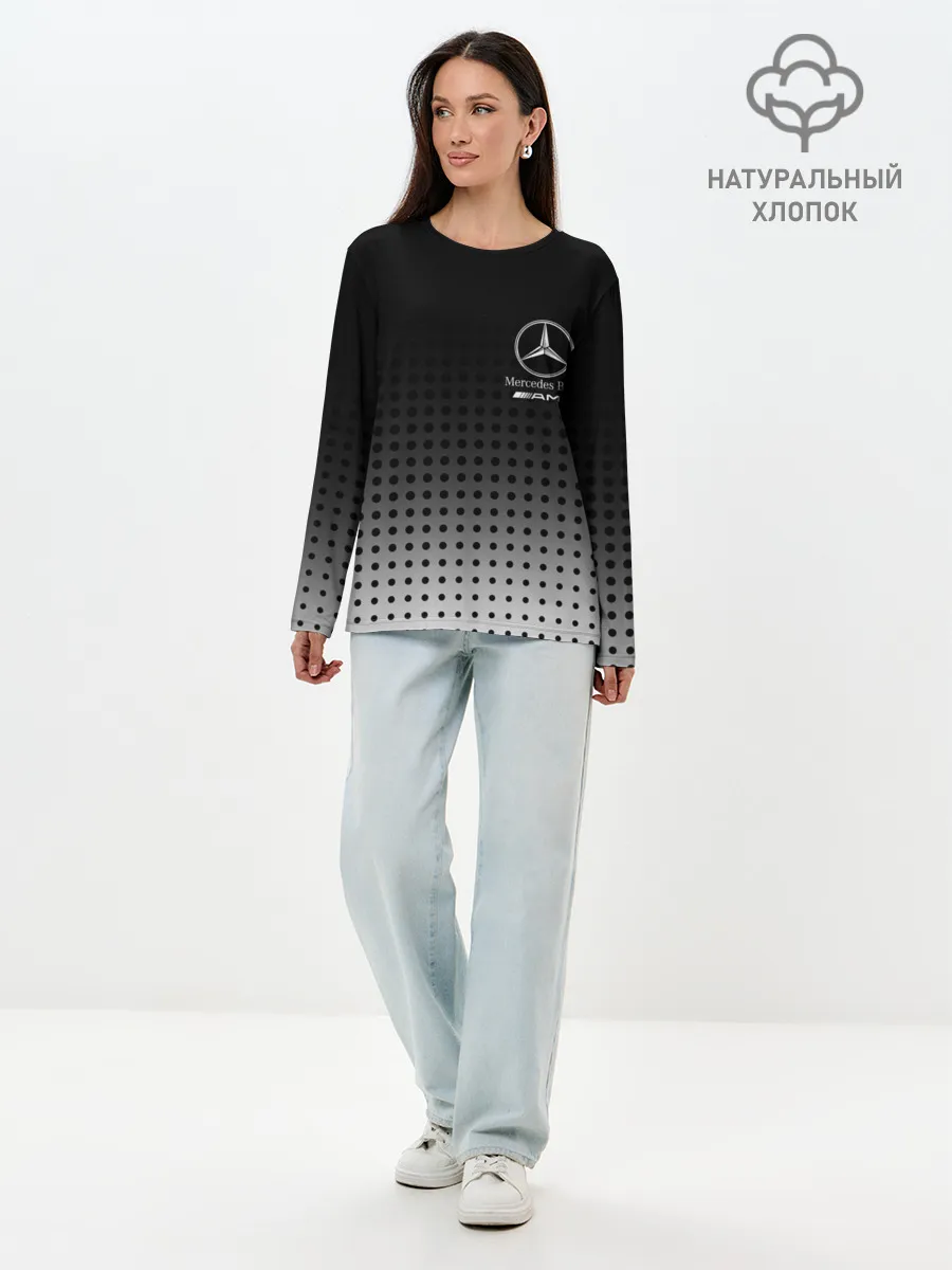 Лонгслив женский. Хлопок / Mercedes-Benz