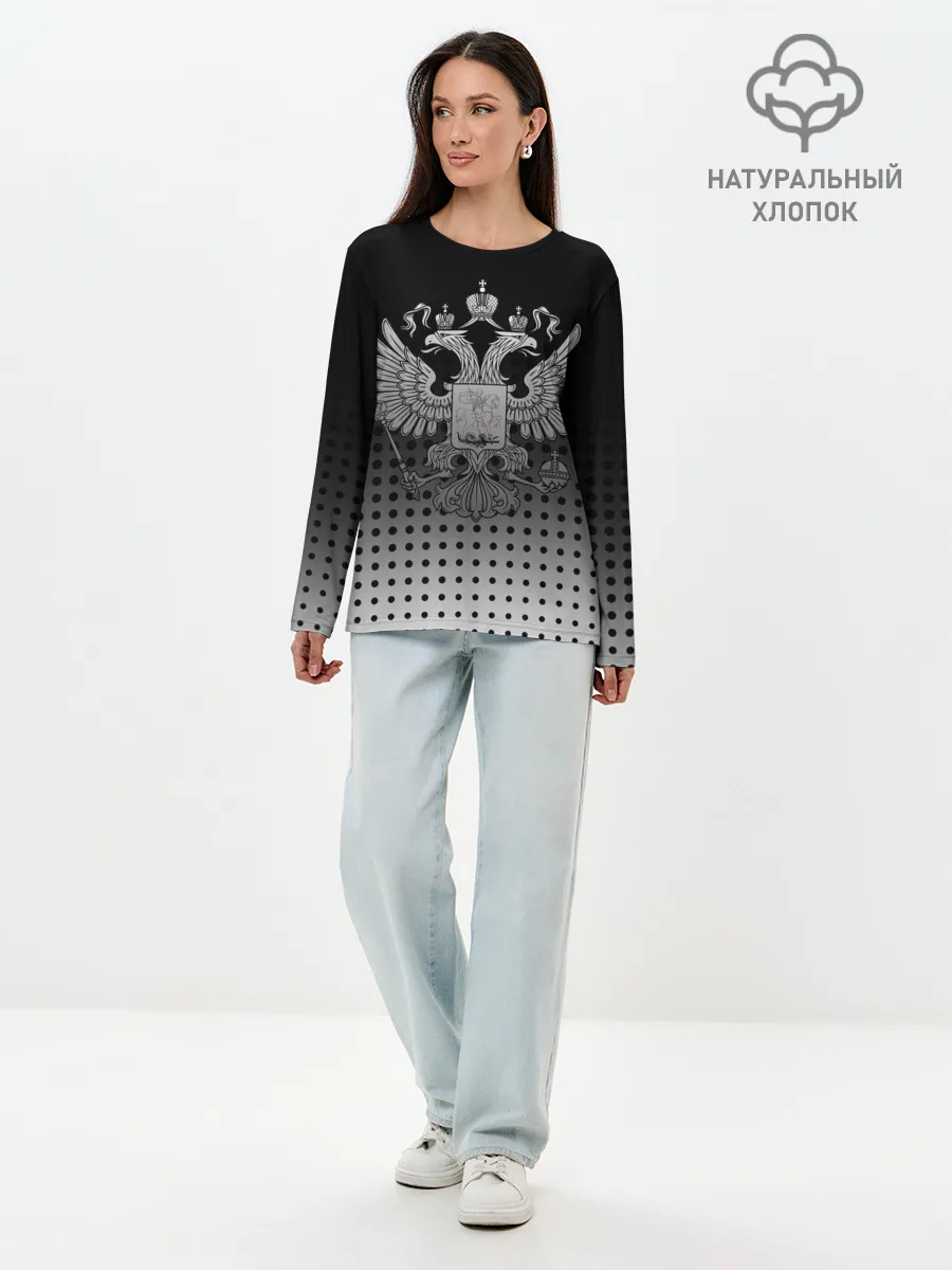 Лонгслив женский. Хлопок / Герб