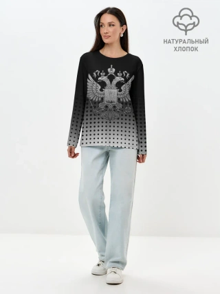 Лонгслив женский. Хлопок / Герб
