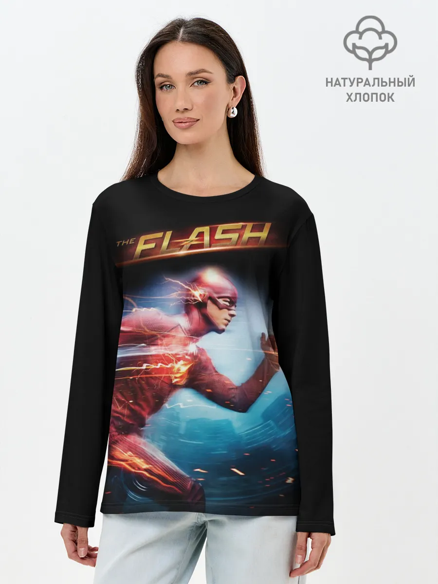 Лонгслив женский. Хлопок / The Flash