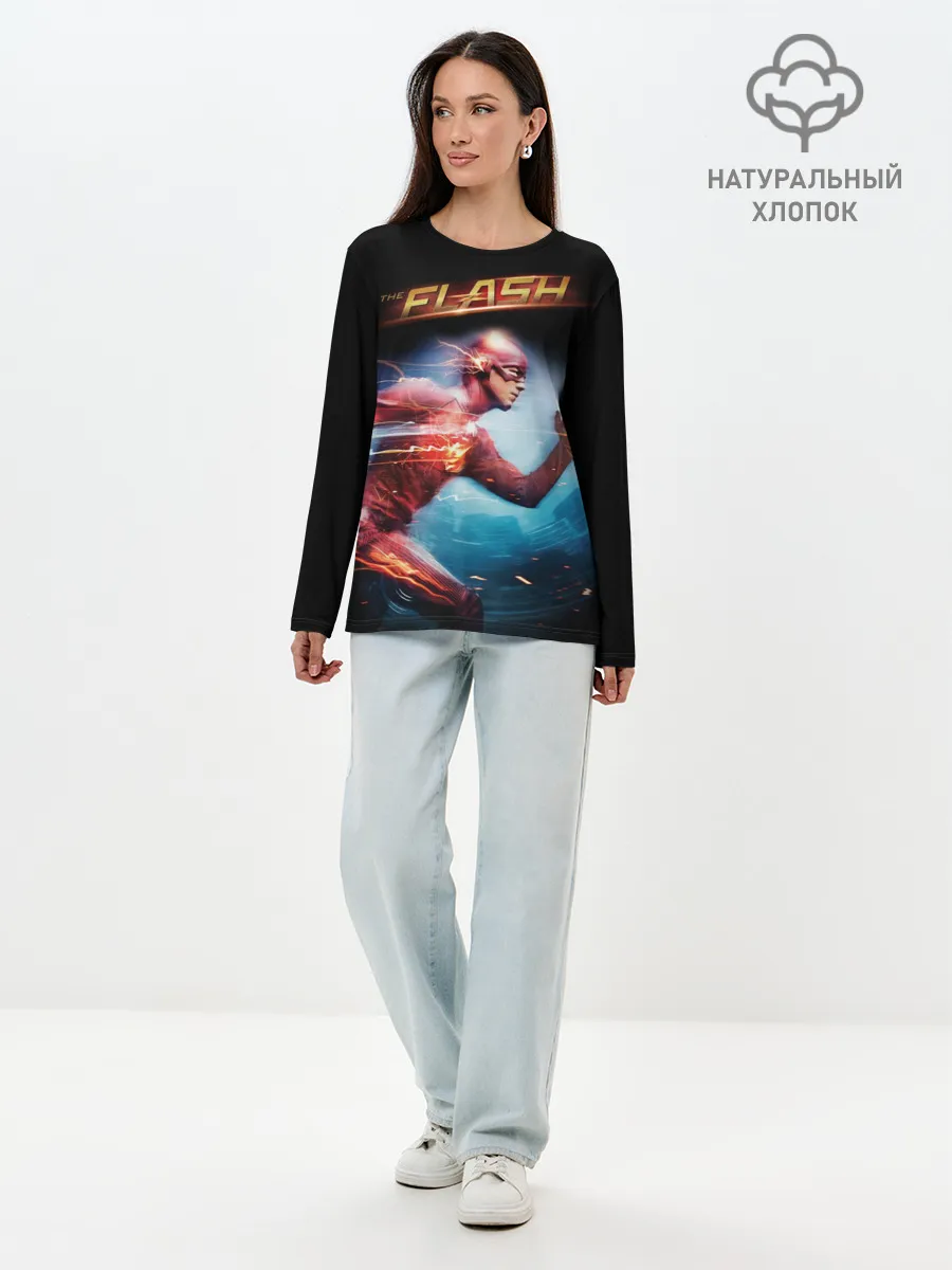 Лонгслив женский. Хлопок / The Flash