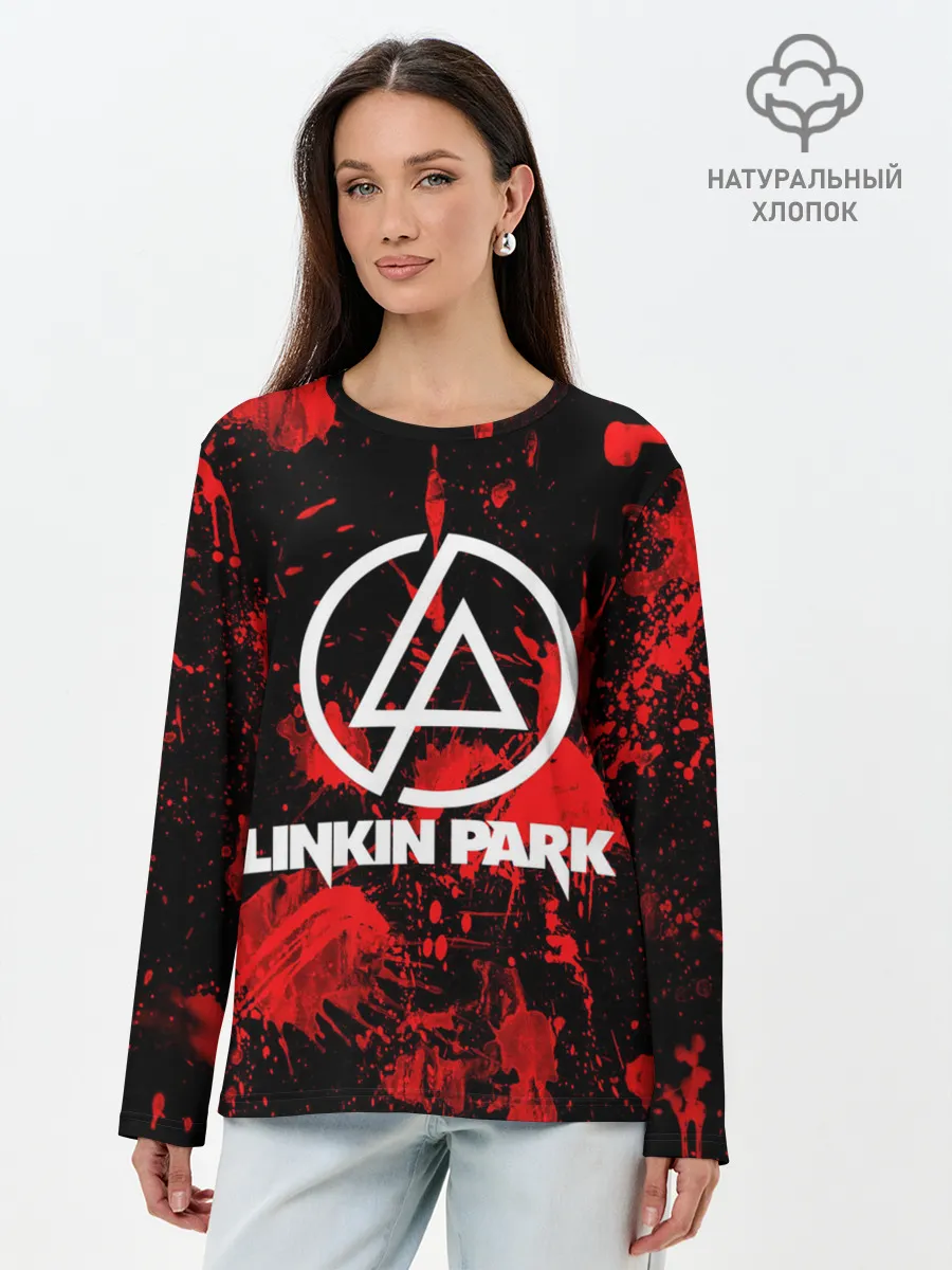 Лонгслив женский. Хлопок / Linkin Park