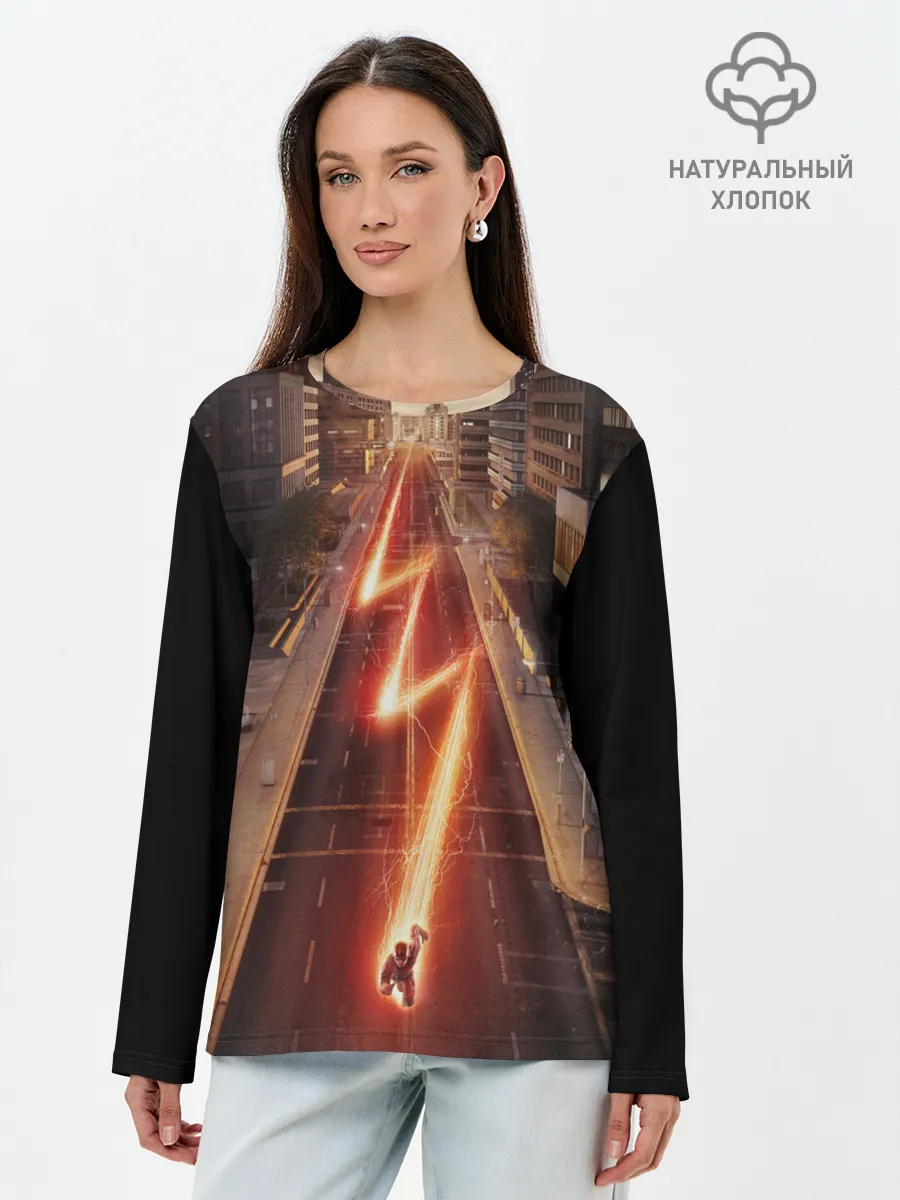 Лонгслив женский. Хлопок / The Flash