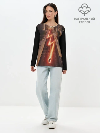 Лонгслив женский. Хлопок / The Flash