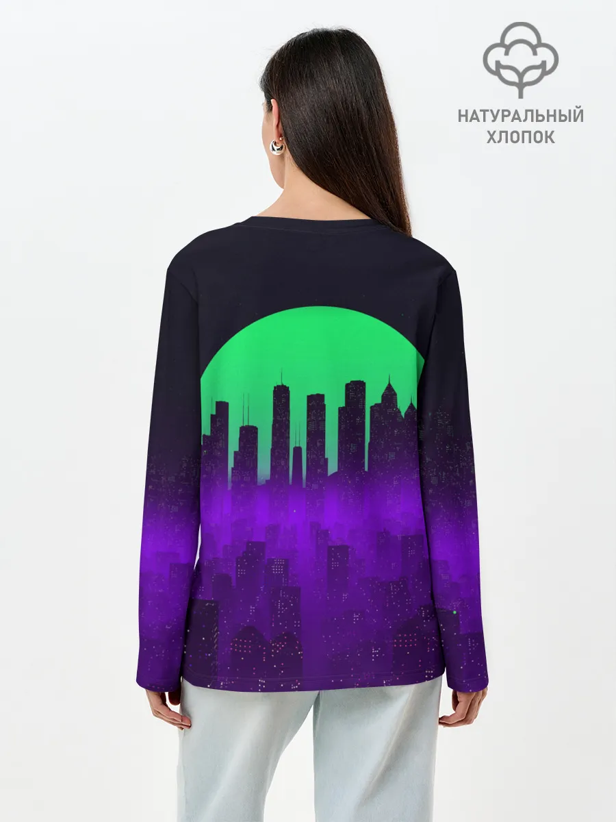 Лонгслив женский. Хлопок / НЕОНОВЫЙ ГОРОД