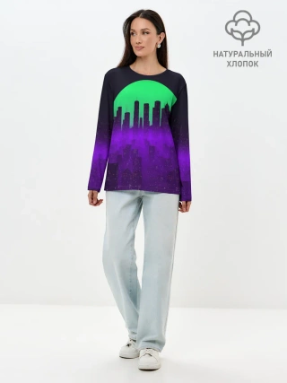 Лонгслив женский. Хлопок / НЕОНОВЫЙ ГОРОД