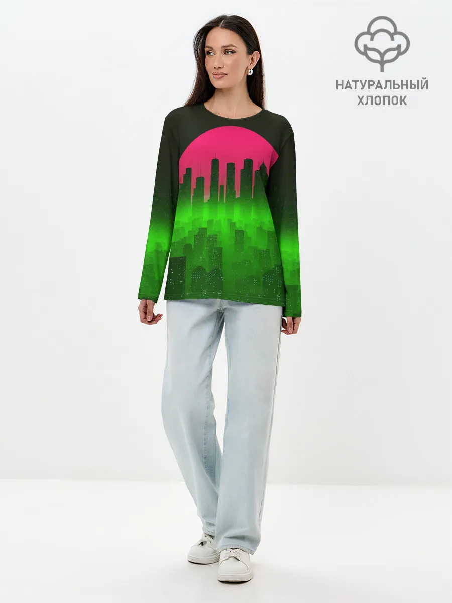 Лонгслив женский. Хлопок / НЕОНОВЫЙ ГОРОД