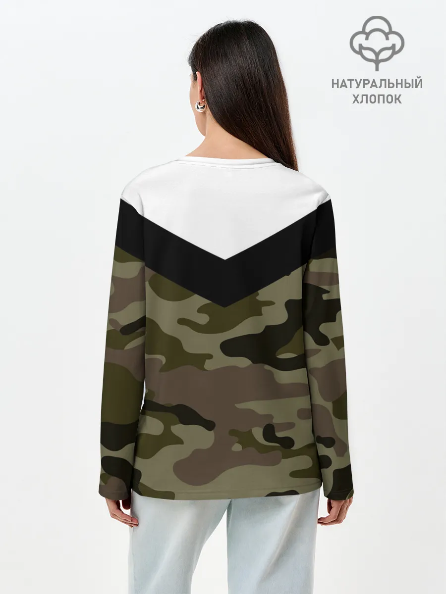 Лонгслив женский. Хлопок / Полиция